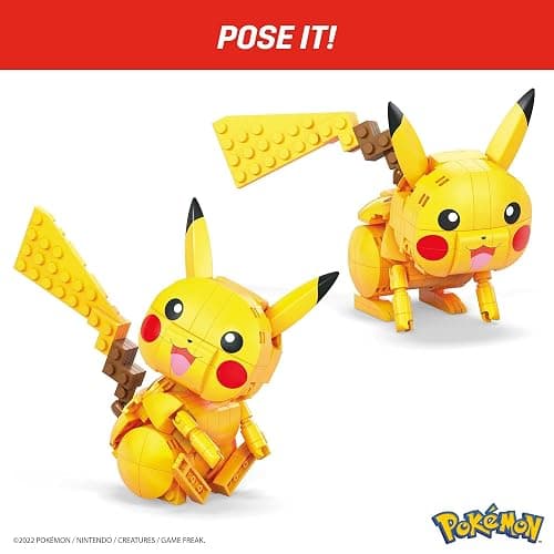 MEGA Pokémon Building Toys Set Build & Show Pikachu with 205 Pieces, Articulated and Poseable, 4 Inches Tall, for Kids thumbnail 5