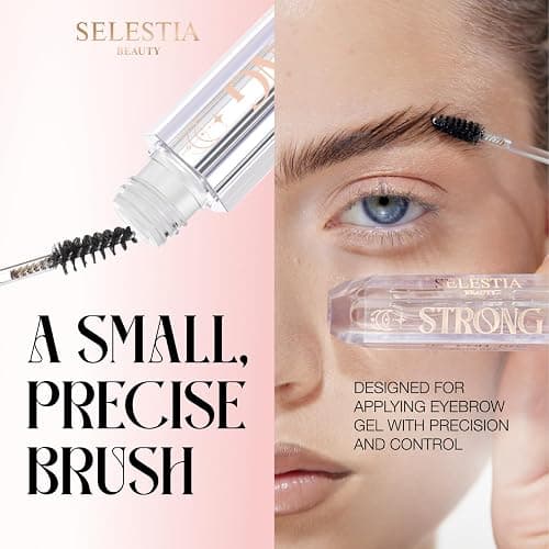 SELESTIA BEAUTY Clear Eyebrow Gel – Long-Lasting Formula for Strong Hold & Natural Finish, Clump & Flake Free – Taming & Defining Brow Lamination Gel, 0.095 fl.oz. – Strong As You Are thumbnail 2