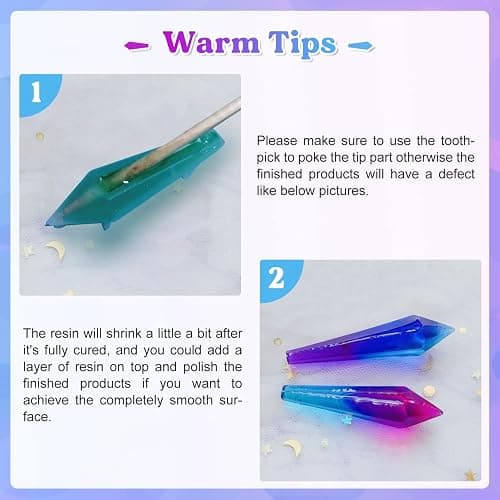 LET'S RESIN Resin Molds 18Pcs Pendulum Crystal Silicone Molds,Multi-Facet UV Resin Jewelry Molds for Quartz Crystals Pendants, Necklace thumbnail 8