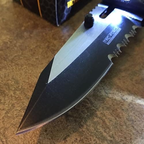 MTECH USA TAC Force TF-835 Series Spring Assist Folding Knife, Two-Tone Half-Serrated Blade, 4.5-Inch Closed thumbnail 2
