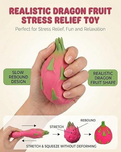 Carrot Squishy Jumbo Strawberry Cake Squish Dragon Fruit Giant Toy Banana Peach Squishys Squeeze Dragonfruit Slow Rise Strawberries Balls Moldable Stress Sensory Fidget Easter Gifts(Peach) thumbnail 2