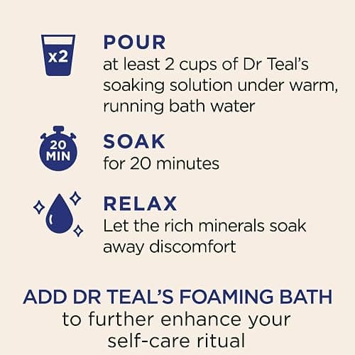 Dr Teal's Cozy Vanilla Season Comfort Pure Epsom Salt Soak and Cozy Vanilla Season Foaming Bath Duo Pack thumbnail 5