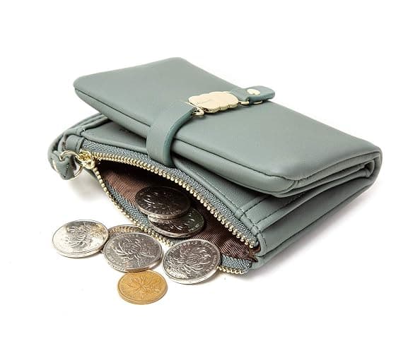 AOXONEL Womens Wallets Small Bifold Wristlet,Ladies Wallets for Card Coin,Change Purse with Wrist Strap | Small, Bifold, Wristlet, Card Coin, with Wrist Strap thumbnail 6