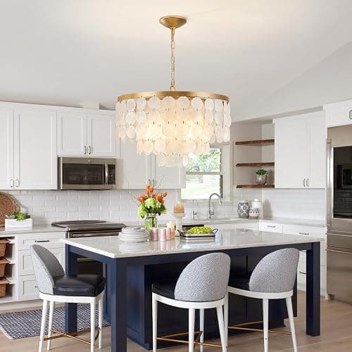  Coastal Capiz Shell Chandelier thumbnail 8