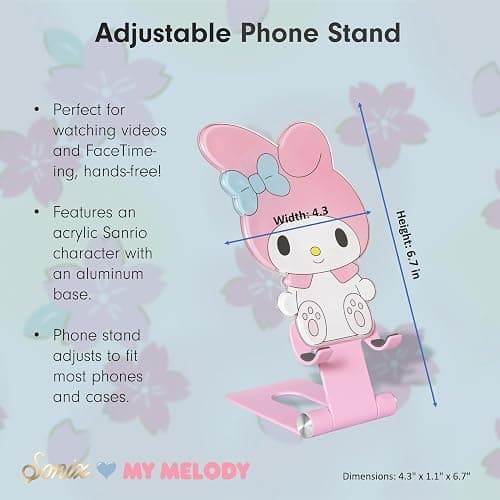 Sonix x Sanrio Character Phone Stand | Adjustable Cell Phone Holder, Desk Stand, Dock | My Melody thumbnail 5