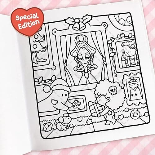 Cozy Christmas: Coloring Book for Adults and Kids (Cozy Spaces Coloring) thumbnail 7
