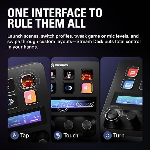 Elgato Stream Deck +, Audio Mixer, Production Console and Studio Controller for Content Creators, Streaming, Gaming, with customizable touch strip dials and LCD keys, works with Mac and PC thumbnail 4