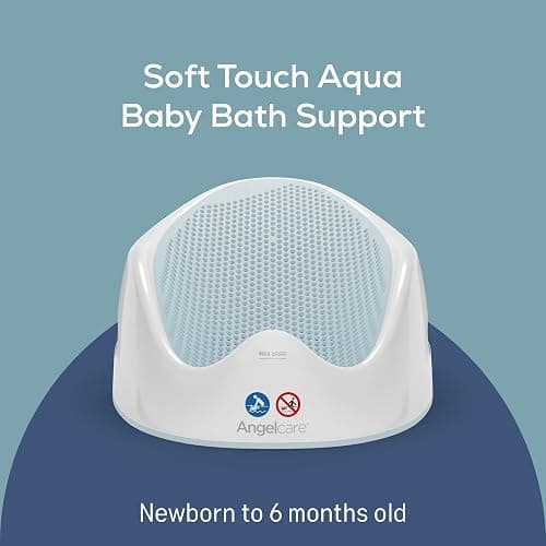 Angelcare - Baby Bath Support - Soft Touch Support - Water Level Indicator - Ideal for Babies Less Than 6 Months Old - Aqua thumbnail 3