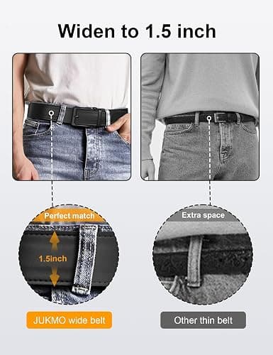 JUKMO 1.5" (38mm) Leather Ratchet Belt for Men in Gift Box thumbnail 2