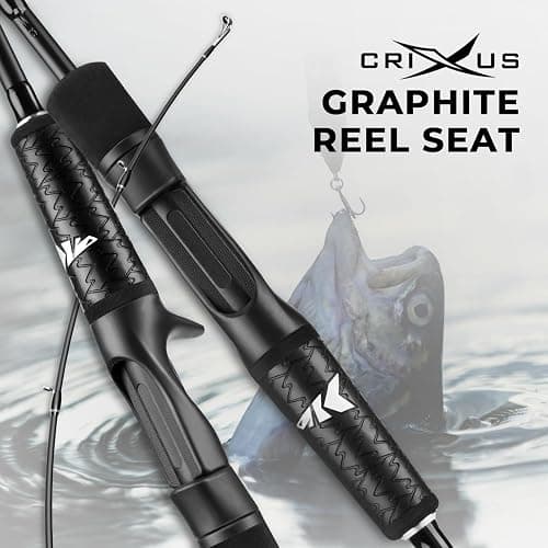 KastKing Crixus Fishing Rod and Reel Combo, High Performance Spinning & Baitcaster Combo, IM6 Graphite 2Pc Blanks, Zirconium Oxide Rings, SuperPolymer Handle, Lightweight Reel with Aluminum Spool thumbnail 8