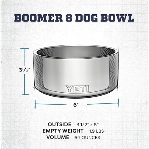 YETI Boomer 8 stainless steel dog bowl thumbnail 4