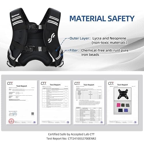 Sportneer Weighted Vest Women, 8/12/1/5/20/25lbs Weighted Vest with Reflective Stripe & Large Pocket, Comfort-Fit Running Vest for Walking, Rucking, jogging, Strength Training & Weight Loss thumbnail 7