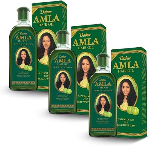 Dabur Amla Hair-Treatment Oils for Men and Women, Natural Care for Healthy Hair and Moisturized Scalp, Pack of 3, 500ml - Image 1