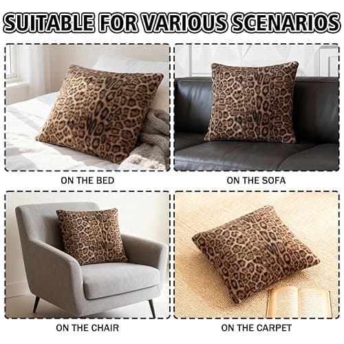 VorErgyllic Gaming Pillow Cushion Covers Gamer Gifts for Boys 45 X 45 Decorative 2pcs Game Pillow Cases for Gamers Living Room Bedroom Sofa Chair Cushion Covers Home Decor (Leopard) thumbnail 5