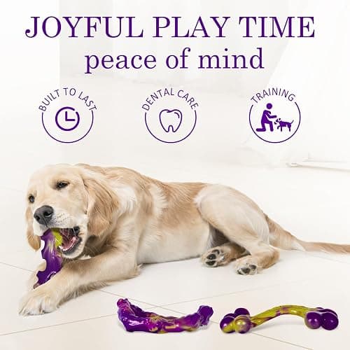 Frienhund Tough Dog Toys for Aggressive Chewers 3 Pack, Indestructible Dog Toy for Large Dogs, Bacon Flavored, Keeps Dogs Busy thumbnail 7