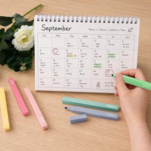 Piochoo Highlighters,8Pcs,Pastel Chisel Tip Bible Highlighter No Bleed | Highlighters Assorted Colors,Soft Tip,Fast Dry,for Highlighting,Underlining Bible Journaling,Back to School Supplies thumbnail 4