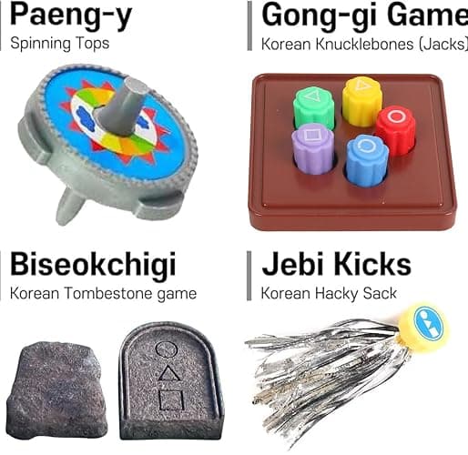 Korean Traditional GamesGonggi Korean Games Traditional Games Capture Toys, Multiplayer Interactive Game Family Game Set thumbnail 3