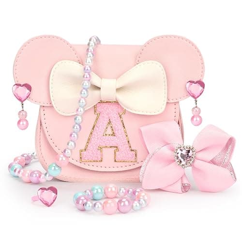 mibasies Toddler Purse Gifts for Girls: 3 Year Old Girl Gifts - Mini Mouse Toys for 2 Year Old Girl Purse Pink Set - Image 1
