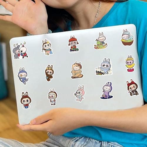 100pcs Labubu Cartoon Stickers GMVAESKY for Water Bottle Luggage, Motorcycle, Skateboard Helmet, Refrigerator, Bicycle Sticker thumbnail 2