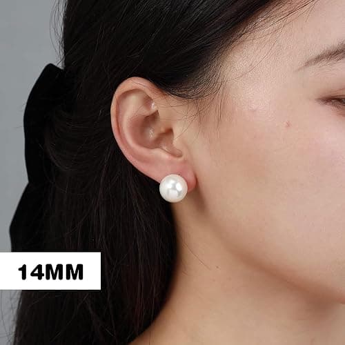 14mm Big Pearl Studs thumbnail 2
