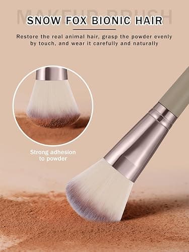 Makeup Brush Set 30 pcs Professional Powder Brush Concealers Eye shadows Blush Eyeliner Eyebrow Contour Eye blending Brushes(Champagne） thumbnail 5