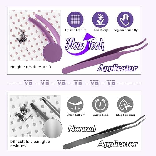 B&Q Fluffy Lash Clusters Kit 200D Mixed Volume Lash Clusters 10-18mm Individual Lashes Kit Salon-style Dramatic Thick eyelash extension 280pcs Suitable for Beginners Makeup at Home(KIT-200D) thumbnail 4