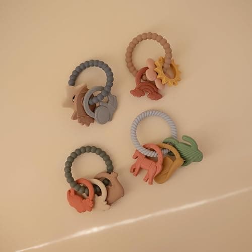 mushie Silicone Dino Teething Ring Toy - Dino thumbnail 3
