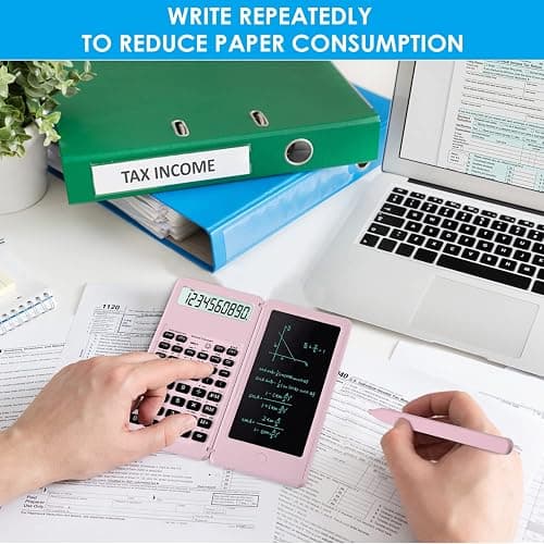 Scientific Calculators,IPepul Multi-Functional Pink Kawaii Calculator with Algebra, Trigonometry, and Calculus, Suitable for Students, Teachers, &Business Professionals, Lead for School Supplies（Pink thumbnail 7