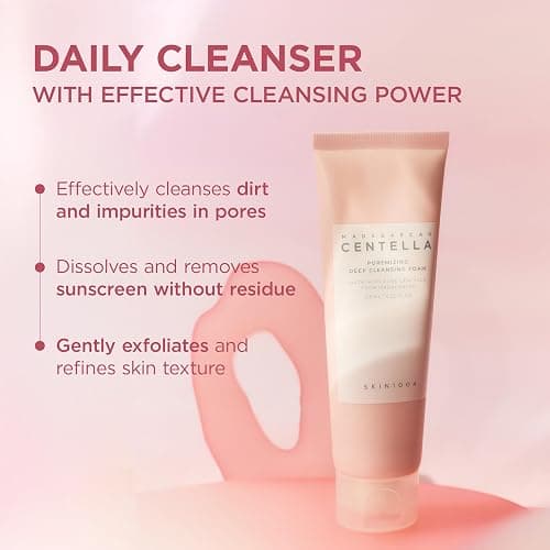 SKIN1004 Poremizing Deep Cleansing Foam, 4.23 fl.oz, 125ml, Makeup Remover, Korean Face Cleanser with Himalayan Pink Salt & Madagascar Centella Asiatica for Facial Pore Cleansing, Korean Skin Care thumbnail 4