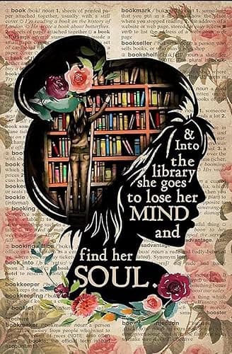 Jigsaw Puzzles 500 Pieces Books Into The Library Metal Tin She Goes Lose Her Mind and Find Her Soul Educational Puzzle Family Game Gift for Adults and Kids Perfect for Family or Dat - Image 1