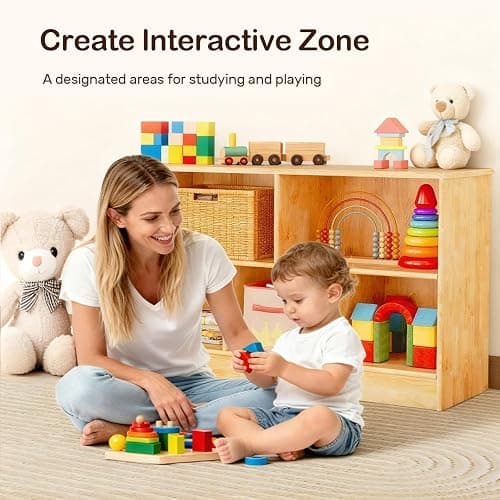 Montessori Rubber Wood Bookshelf thumbnail 4