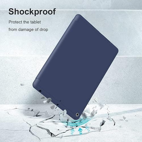Divufus Case for iPad 10.2 2021/2020/2019, Smart Lightweight Trifold Stand Cover, Auto Sleep/Wake Soft TPU Pencil Holder Case for iPad 10.2 inch 9th/8th/7th Generation - Navy Blue thumbnail 4