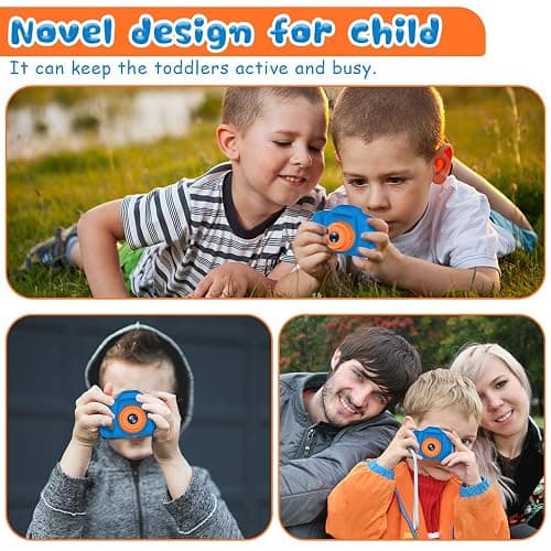 Seckton Upgrade Kids Selfie Camera, Christmas Birthday Gifts for Boys Age 3-9, HD Digital Video Cameras for Toddler, Portable Toy for 3 4 5 6 7 8 Year Old Boy with 32GB SD Card-Navy Blue thumbnail 6