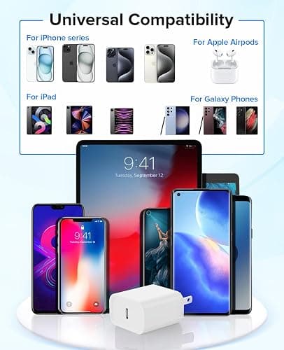iPhone 16 15 Charger Fast Charging Type C Chargers USB C Charger Block iPhone 16 Chargers with 2 Pack 6FT Cable for iPhone 16/16 Pro/16 Pro Max/15/15 Plus/15 Pro/15 Pro Max/iPad Pro/AirPods thumbnail 6