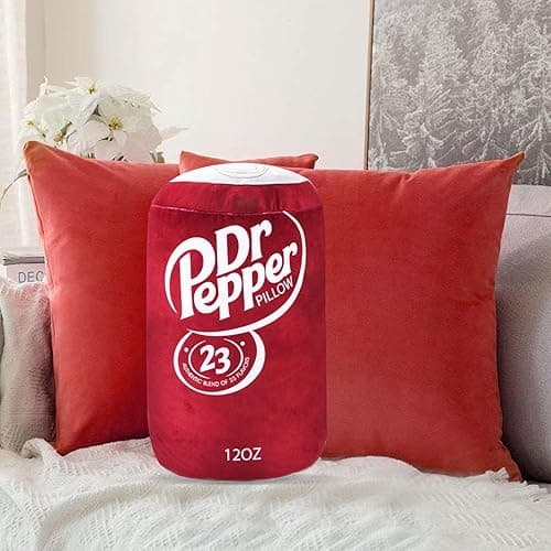 RMKA Doctor Pepper Pillow - Soda Can Stuffed Pillow - Soft Polyester Fabric, 18 inches - Cute and Fun Design, Red - Perfect for Home Decor, Gifts,, RMKAPILLOW-008 thumbnail 6