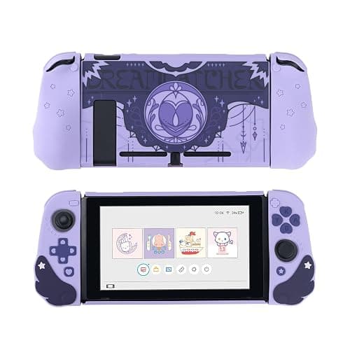 GeekShare Protective Case for Regular Switch Model, Hard PC & Soft Silicone Cover Case for Switch and Joy Con Controller - Star Wings Series Dark Version(for Switch 2017) - Image 1