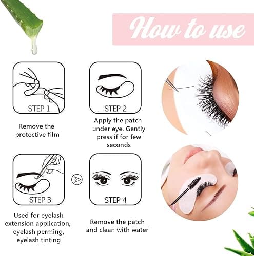 100 Pairs GreenLife Natural Hydrogel Eye Gel Pads - Collagen and Aloe Vera Patches for Under Eyes - Eyelash Extension Kit thumbnail 6