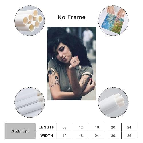 Amy Winehouse Leinwand-Poster, Wandkunst, Dekordruck, Gemälde, Wohnzimmer, Schlafzimmer, Dekoration, 30 x 45 cm thumbnail 2