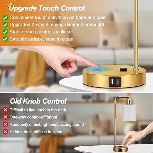 2ct | Touch Control | Table Lamps | 2 USB Ports  thumbnail 3