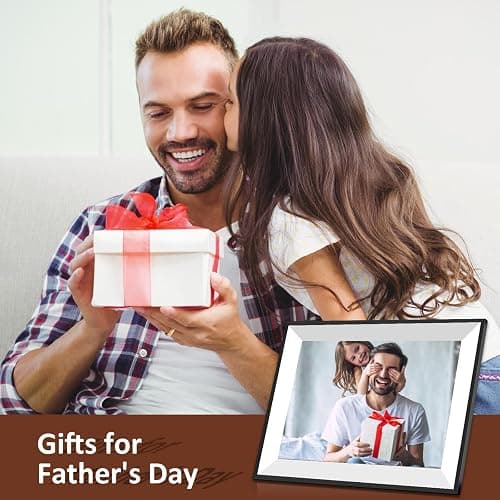 Frameo Digital Picture Frame 10.1 Inch Smart WiFi Digital Photo Frame, IPS Touch Screen, 32GB, Electronic Slideshow, Load from Phone App, Auto-Rotate, for Grandparents & Mothers Day thumbnail 8
