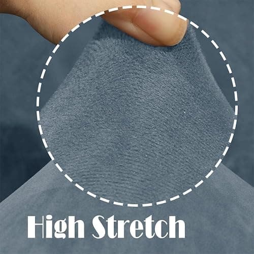 N/A Velvet Swivel Armrest Curved Back Cover, Home Office Desk Chair Covers, Stretch Wingback Dining Chair Cover Protector, for Vanity Living Room,O,1pack thumbnail 5