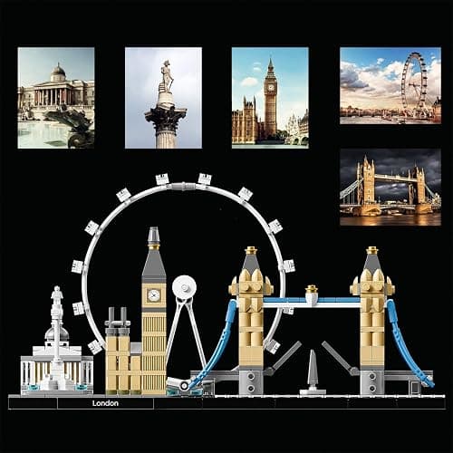 LEGO Architecture Skyline Model Building Set, Model Kit Featuring London Eye, Big Ben, Tower Bridge, Office Home Décor, Collectible Gift Idea for Men, Women and Teens 21034 thumbnail 5