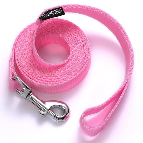 Siumouhoi 6 FT Puppy Leashes, Strong Traditional Style Leash with Easy to Use Collar Hook,Dog Lead Great for Small and Medium and Large Dog (Pink, 5/8 in x 6 ft) - Image 1