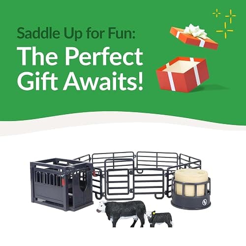 Big Country Toys 6666 Ranch Black Angus Ranch Set – Realistic Ranch Playset with Cattle, Accessories & Farm Fun thumbnail 5