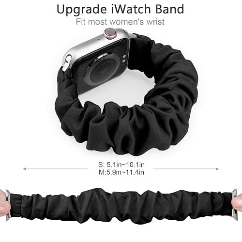 Greatfine Scrunchie Band Compatible with Apple Watch Bands 38mm 40mm 41mm 42mm 44mm 45mm 46mm 49mm Women, Elastic Scrunchie Watch Strap for iWatch Watch Series 11 10 9 8 7 6 5 4 3 2 1 SE 3 2 Ultra 3 2 thumbnail 3
