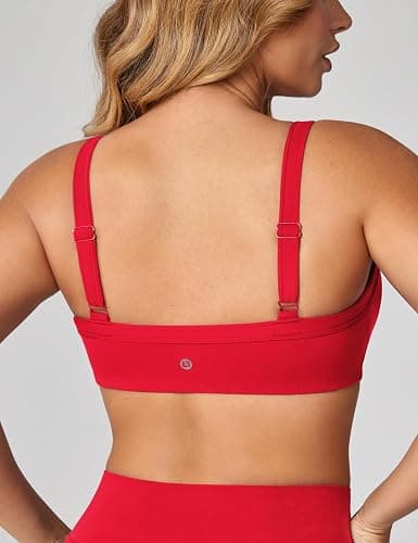 UNISSU Hugcurve Adjustable Sports Bra Square Neck Wireless Padded Yoga Workout Tops thumbnail 2