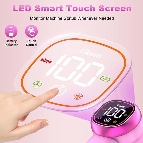 Tikom V500 Cordless Vacuum Cleaner for Home, 40000Pa/450W Stick Vacuum with LED Touch Screen, Charging Wall Dock, Anti-Tangle, Lightweight Handheld Vacuum for Pet Hair, Hard Floor, Carpet thumbnail 4