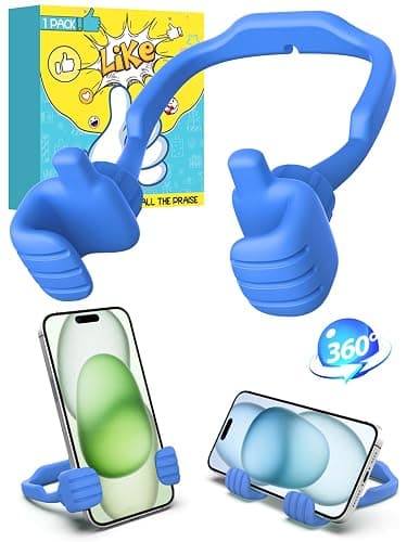 Stocking Stuffers for Teens Boys Men: Cell Phone Stand Flexible Thumbs Up Lazy Cellphone Holder for Desk Hand Funny Christmas Ideas Gifts for Women Adults Husband Him Kids Dad Cool Stuff Gadgets - Image 1