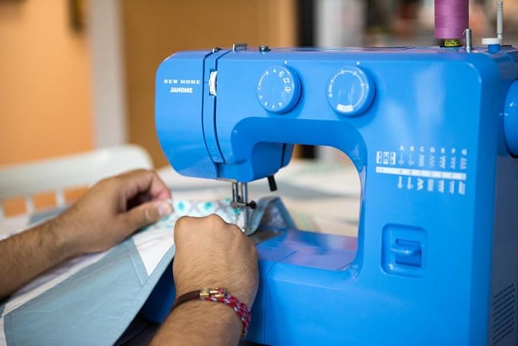 Janome Blue Couture Easy-to-Use Sewing Machine with Interior Metal Frame, Bobbin Diagram, Tutorial Videos, Made with Beginners in Mind! thumbnail 9