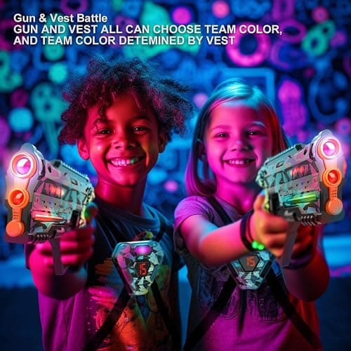 Laser Tag Set of 2, Lazer Tag Game for Kids Indoor & Outdoor Play, Gift Ideas for Kids Teens and Adults, Cool Toys for Teenage Ages 8 9 10 11 12+Year Old Boy & Girls thumbnail 7